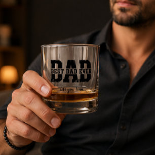 Moderner Papa Foto   Personalisiertes Vatertagsges Whiskyglas