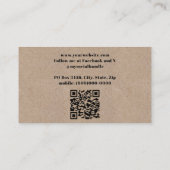 Moderner Papierstil für Monogram Visitenkarte (Rückseite)