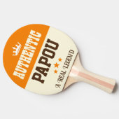 Moderner Papou Opa-Geschenk Orange Text Tischtennis Schläger (Seitenansicht)