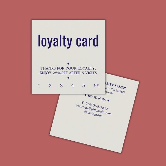 Moderner Pastel Blue Bold Salon Treuekarte