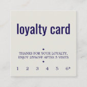 Moderner Pastel Blue Bold Salon Treuekarte (Vorderseite)