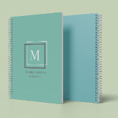 Moderner Pastel Blue Monogram Personalisierter Pla Planer