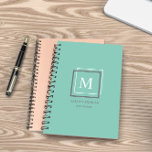 Moderner Pastel Blue Monogram Personalisierter Pla Planer<br><div class="desc">Personalisierter Planer mit einer schönen pastellfarbenen Palette mit einem personalisierten Monogramm und geometrischer Gestaltung. Dieses Design ist mit verschiedenen Hintergrundfarben ausgestattet,  die Sie in einer "Pastel Modern Monogram Business" Kollektion in unserem Shop finden.</div>