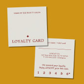 Moderner Pastel Dark Red Bold Salon Treuekarte