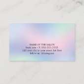 Moderner Pastel farbenfroh kühl Schönheitssalon Treuekarte (Rückseite)