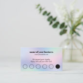 Moderner Pastel farbenfroh kühl Schönheitssalon Treuekarte (Stehend Vorderseite)