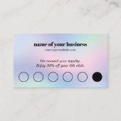 Moderner Pastel farbenfroh kühl Schönheitssalon Treuekarte (Vorderseite)