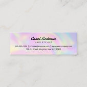 Moderner Pastel Holographic Hair Salon Mini Visitenkarte (Vorderseite)
