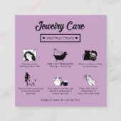 Moderner Pastel Lilac Juwelenpfleger Minimalistisc Begleitkarte (Vorderseite)