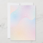 Moderner Pastel Rainbow Einfaches Script-Abschluss Einladung (Rückseite)