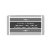 Moderner Pastelblock - Siver Gray - Hochzeit Adressaufkleber (Vorne)
