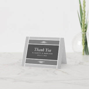Moderner Pastelblock - Siver Gray - Hochzeit Dankeskarte