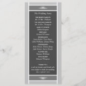 Moderner Pastelblock - Siver Gray - Hochzeit Programm (Rückseite)