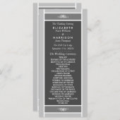 Moderner Pastelblock - Siver Gray - Hochzeit Programm (Vorne/Hinten)