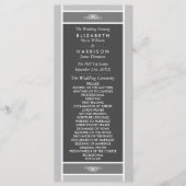 Moderner Pastelblock - Siver Gray - Hochzeit Programm (Vorderseite)