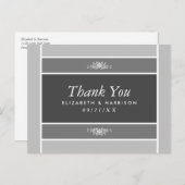 Moderner Pastelblock - Siver Gray - Vielen Dank Postkarte (Vorne/Hinten)