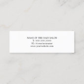 Moderner Pastelfarbener Friseur Mini Visitenkarte (Rückseite)