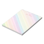 Moderner, pastelförmiger Regenbogen - ein Hinweis Notizblock (Rotiert)