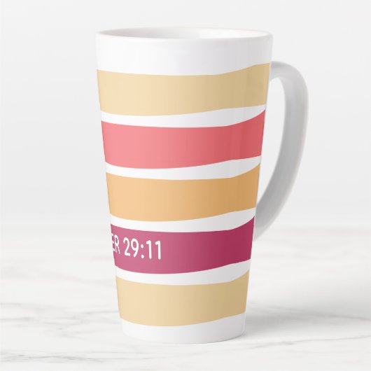 Moderner Pastell Christlich JEREMIAH 29:11 Milchtasse (Rechte Ecke)