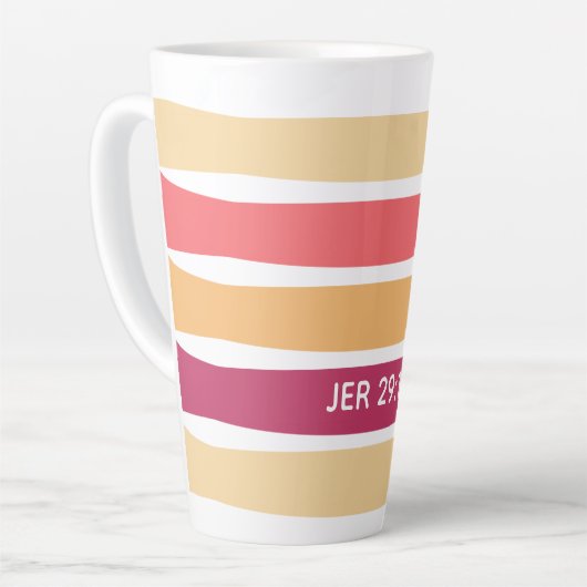 Moderner Pastell Christlich JEREMIAH 29:11 Milchtasse (Linke Ecke)