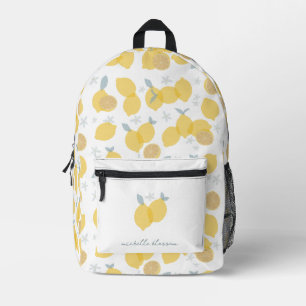 Moderner Pastell Citrus Lemons Muster Individuelle Bedruckter Rucksack
