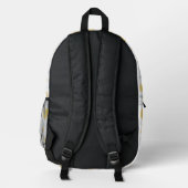 Moderner Pastell Citrus Lemons Muster Individuelle Bedruckter Rucksack (Rückseite)