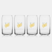 Moderner Pastell Citrus Lemons Muster Individuelle Dosenglas (Vorderseite)