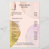 Moderner Pastell Glitter Flyer (Hinten)