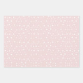 Moderner Pastell Weihnachtsschnee karierte Punktmu Geschenkpapier Set (Vorderseite 3)