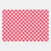 Moderner Pastell Weihnachtsschnee karierte Punktmu Geschenkpapier Set (Vorderseite 2)