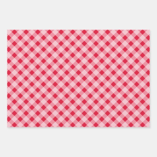 Moderner Pastell Weihnachtsschnee karierte Punktmu Geschenkpapier Set (Vorderseite 2)