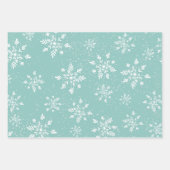 Moderner Pastell Weihnachtsschnee karierte Punktmu Geschenkpapier Set (Vorderseite)