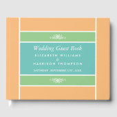 Moderner Pastellblock - Tropische Farben - Hochzei Gästebuch (Vorderseite)