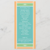 Moderner Pastellblock - Tropische Farben - Hochzei Programm (Rückseite)