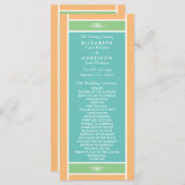 Moderner Pastellblock - Tropische Farben - Hochzei Programm (Vorne/Hinten)