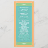 Moderner Pastellblock - Tropische Farben - Hochzei Programm (Vorderseite)