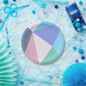 Moderner Pastellfarbdreieck Pappteller (Party)