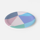 Moderner Pastellfarbdreieck Pappteller (Schrägansicht)