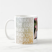 Moderner pastellfarbener Regenbogentypografie-Absc Kaffeetasse (Links)