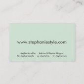 Moderner Pastellkorallenmalzblogger mit Chic Visitenkarte (Rückseite)