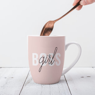 Moderner Pastellrosa Mädchen-Boss-Satz Milchtasse