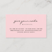 Moderner, pastellrosa und abstrakter Pinselstrich Visitenkarte (Rückseite)