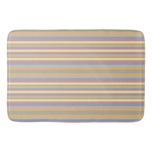 Moderner Pastellstreifen Badematte (Vorderseite)