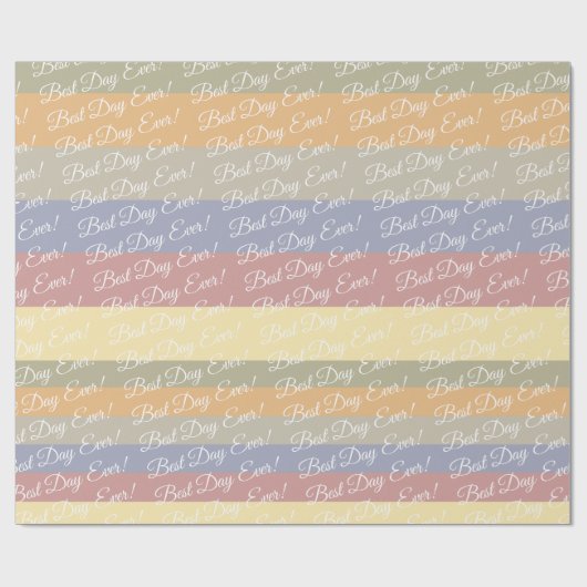 Moderner Pastellstreifen Geschenkpapier (Flach)