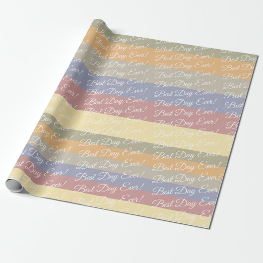 Moderner Pastellstreifen Geschenkpapier (Ungerollt)