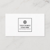 Moderner Pastor Foto Religiöse Kirche Visitenkarte (Rückseite)