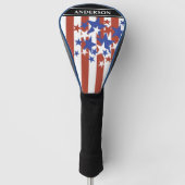 Moderner, patriotisch-amerikanischer Name Golf Headcover (Vorderseite)
