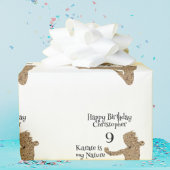 Moderner Pattern Martial Arts Karate Kindergeburts Geschenkpapier