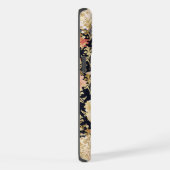 Moderner Peach Floral Glitzer Chic Personalisierte iPhone Hülle (Rechte Seite)