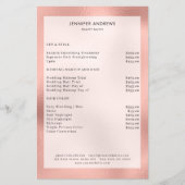Moderner Peach Glow Salon Flyer (Vorne)